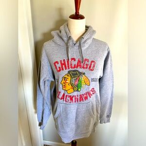 Men’s Black Hawks Sweatshirt Hoodie Size S